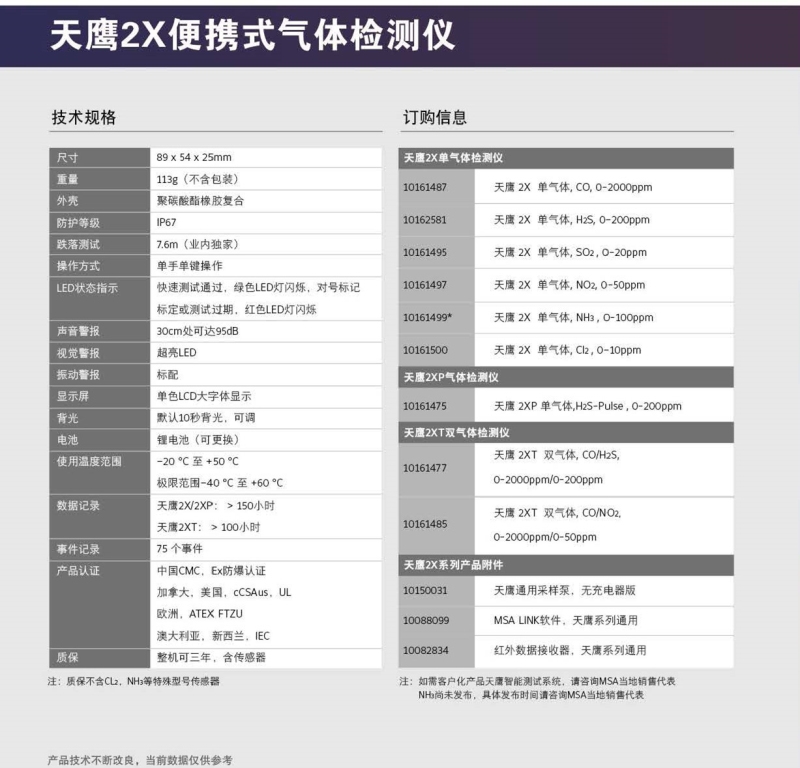 梅思安10161488（進口版）天鷹2X單氣體檢測儀圖4