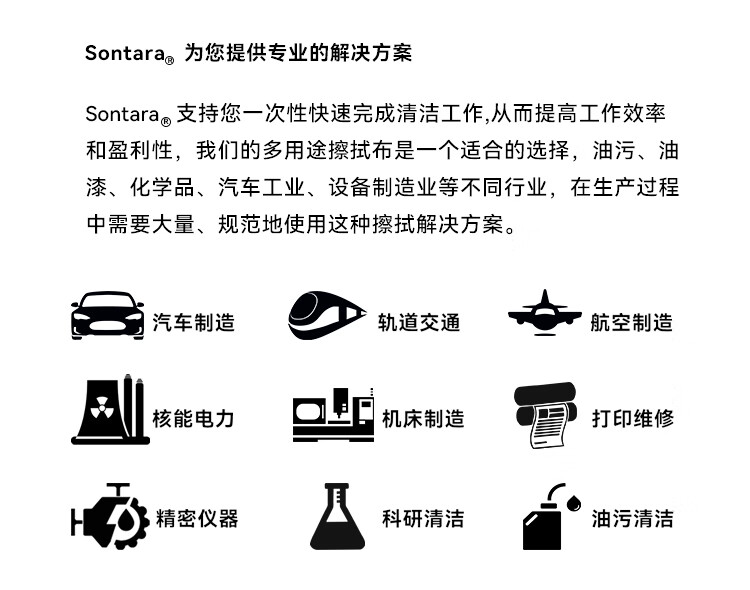 杜邦Sontara勝特龍LD-P2無塵擦拭紙多用途工業(yè)擦拭布10